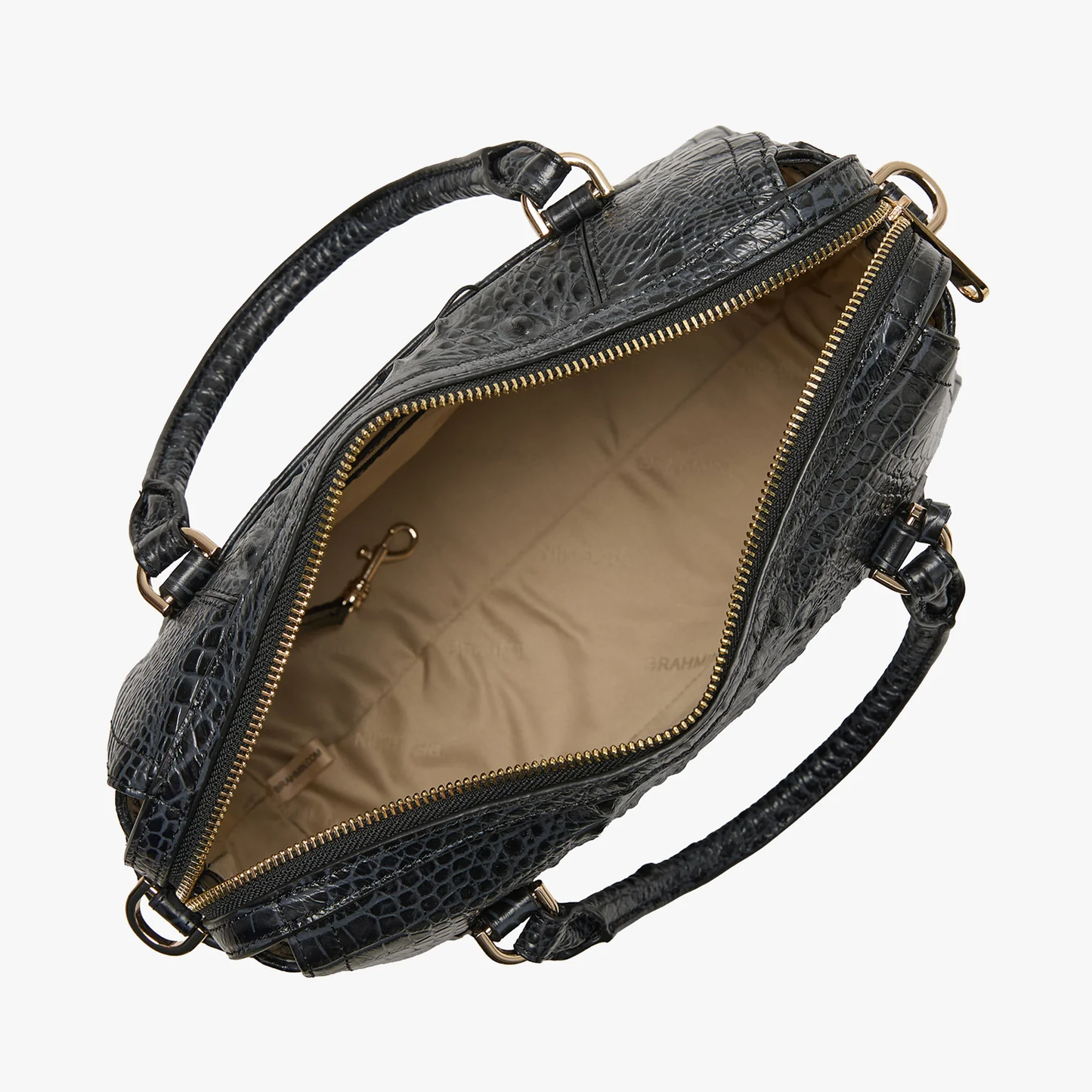 Cartera Micaela de la colección Brahmin Marana, color castaño
