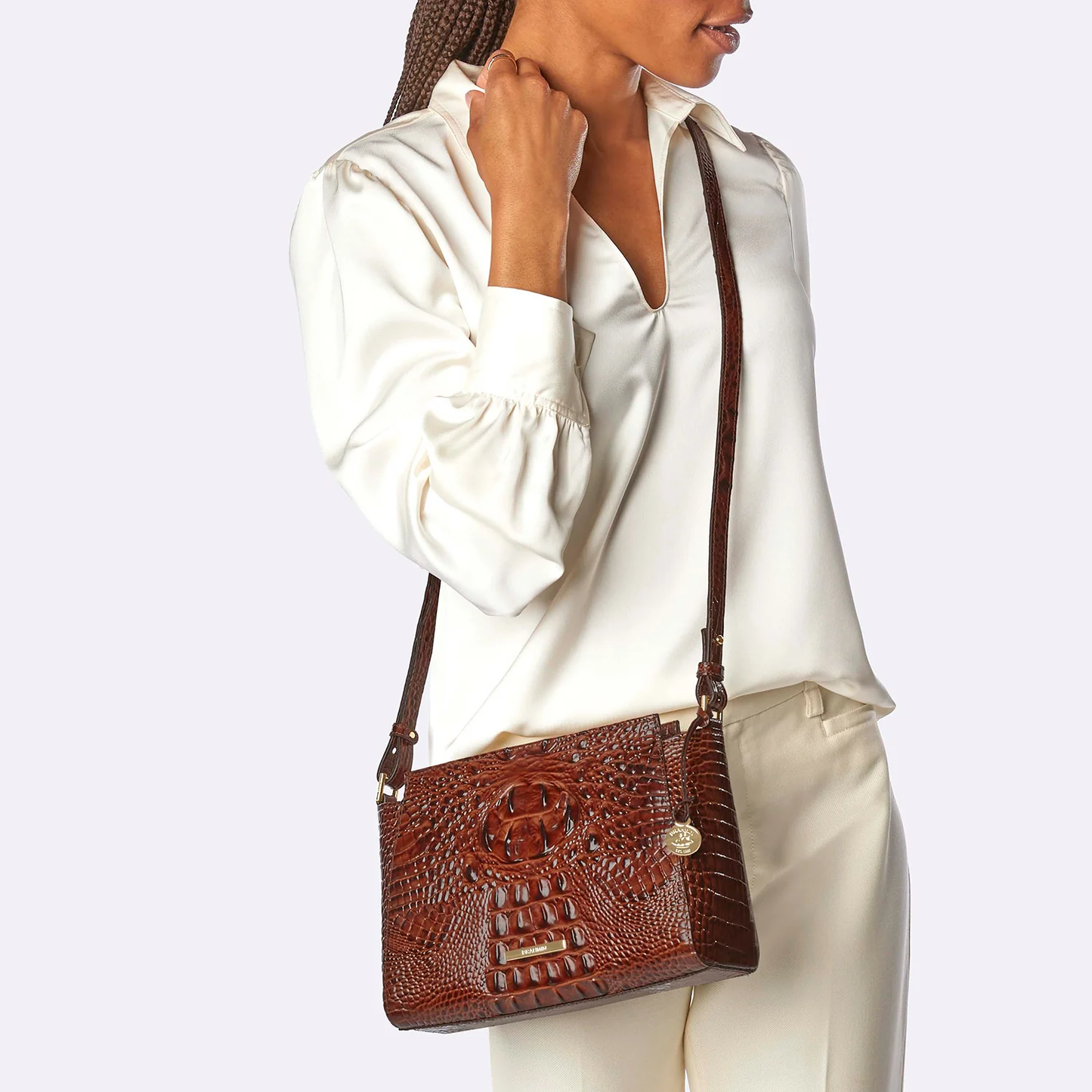 Brahmin Melbourne Collection Hillary Crossbody, Retro Blue