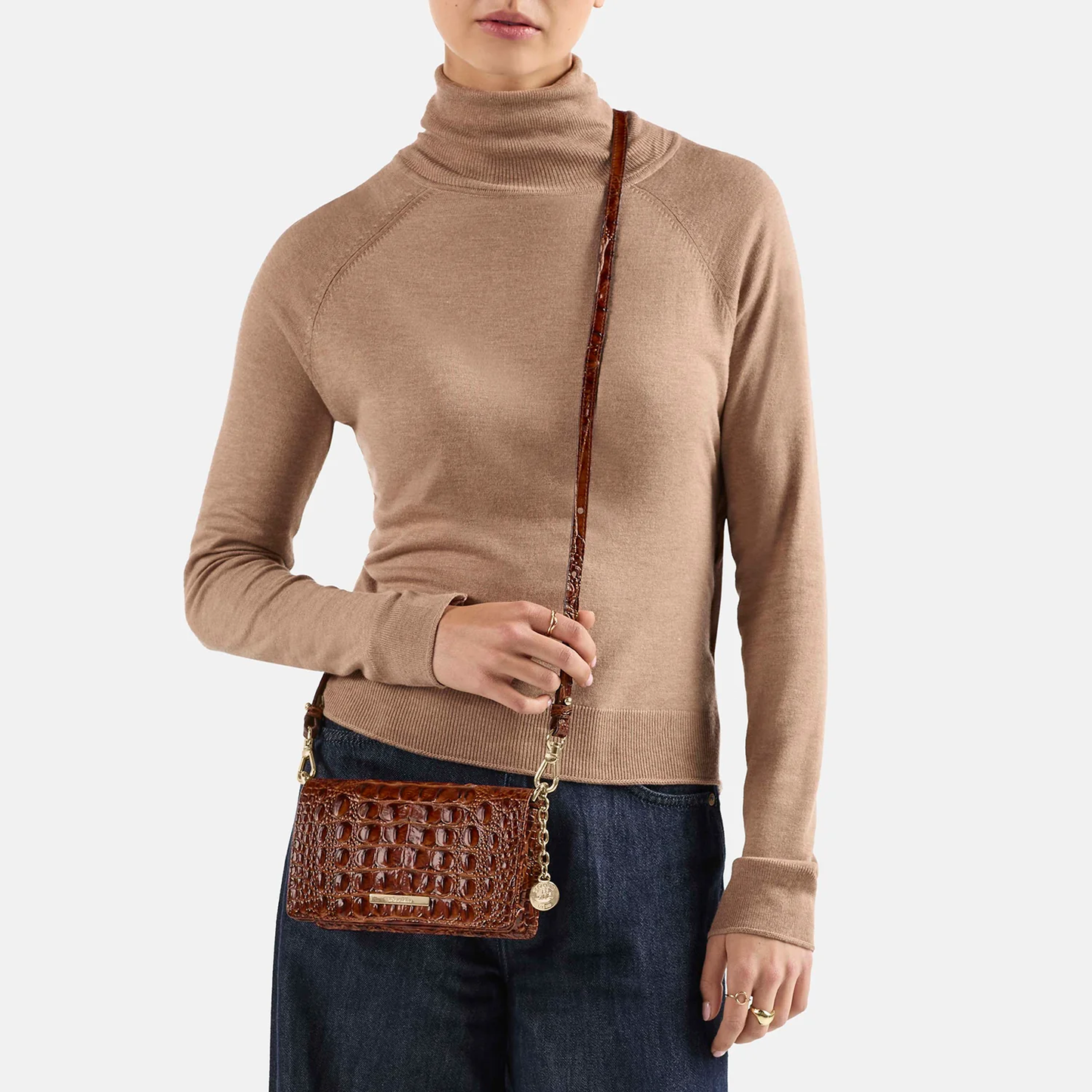 Brahmin Melbourne Collection Minuette Crossbody, Mango Orange