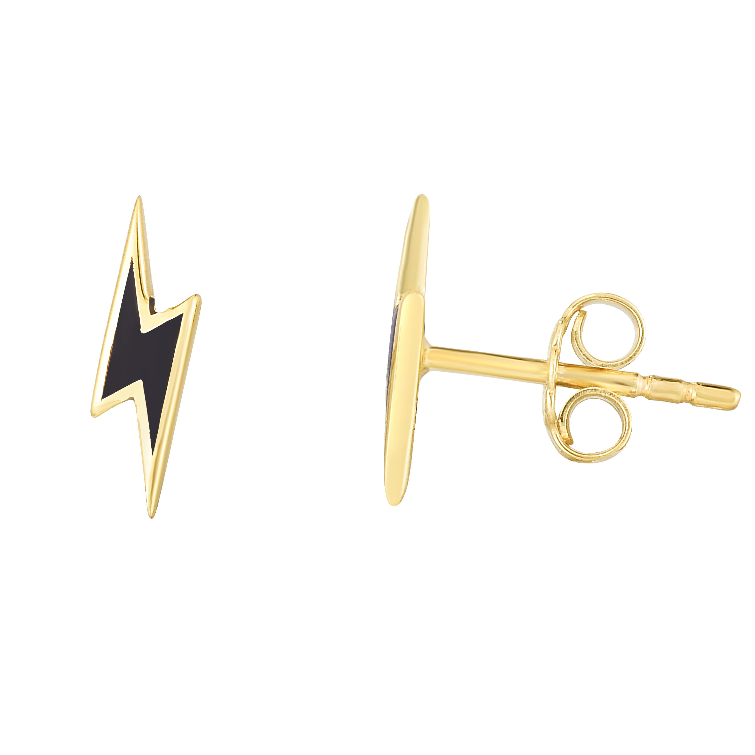 Lightning Bolt Enamel Earrings