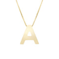 14K Block Letter Initial Necklace