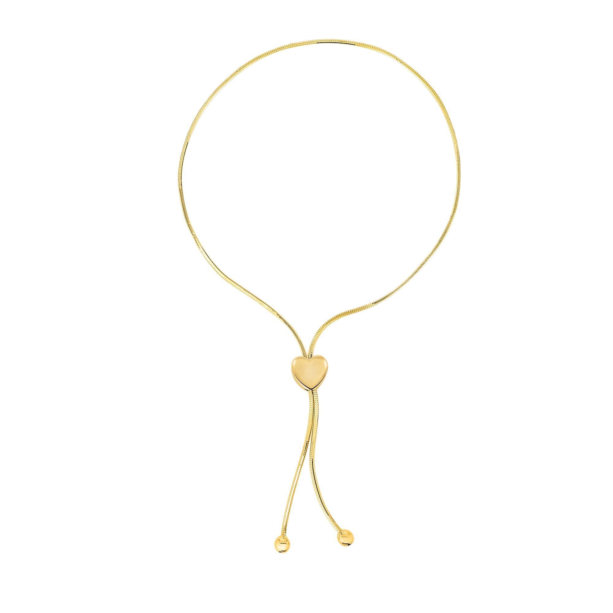14K Heart Slide Bracelet