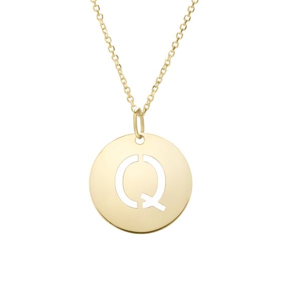 14K Initial Pendant Necklace