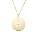 14K Initial Pendant Necklace