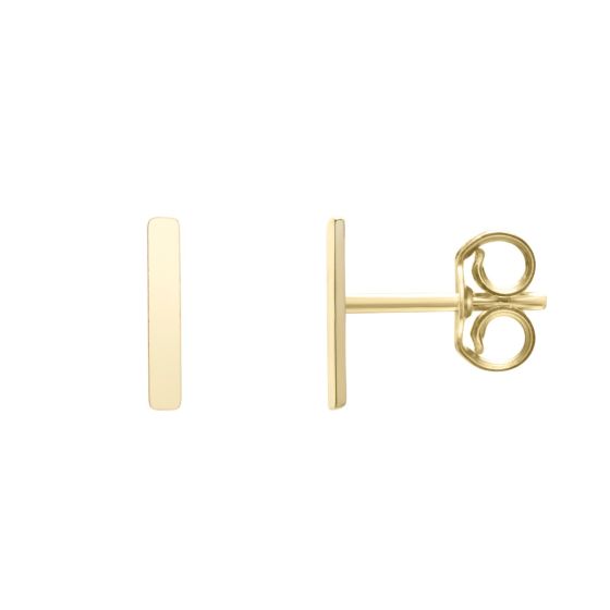 14K Initial Stud Earrings