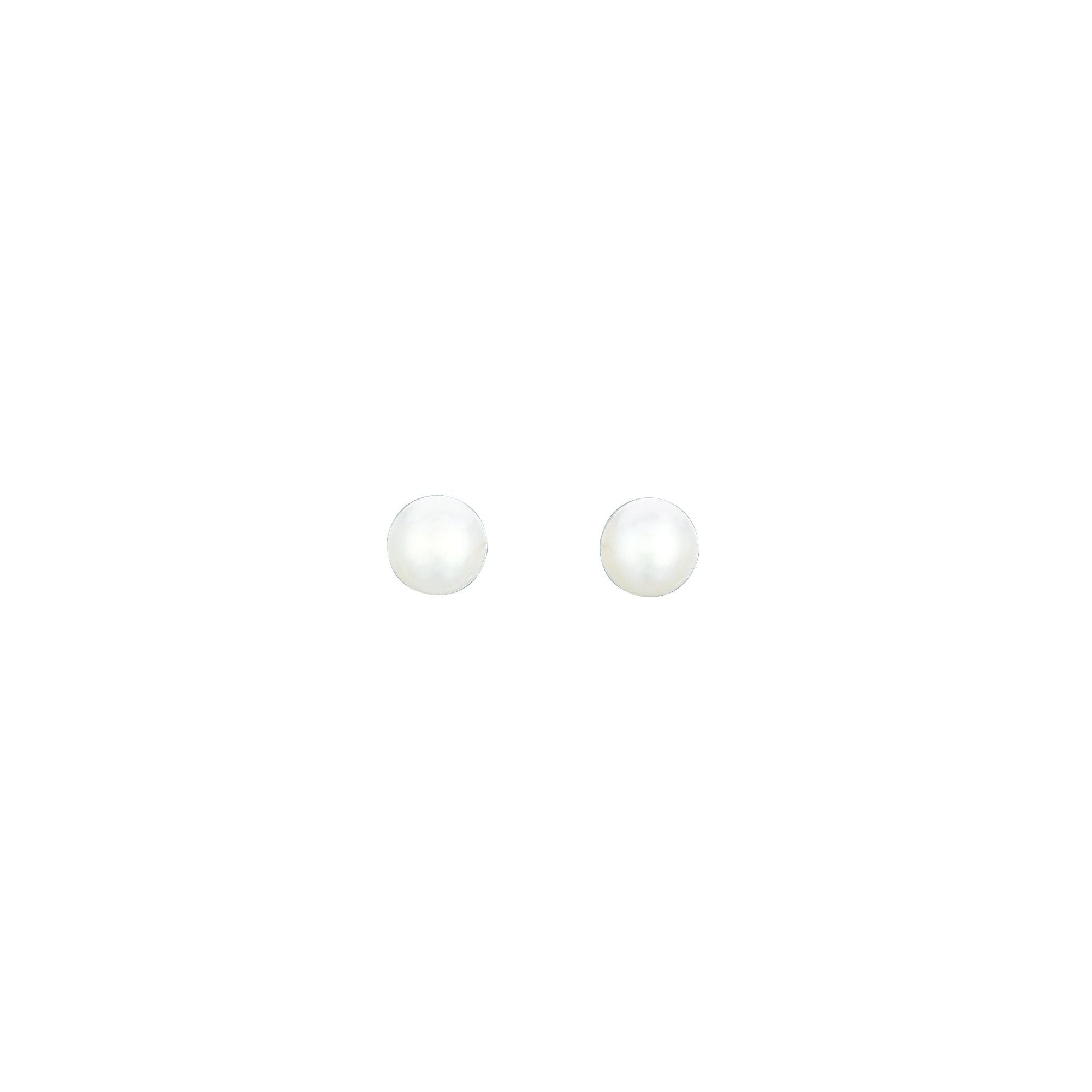 14K Pearl Earrings, 5mm