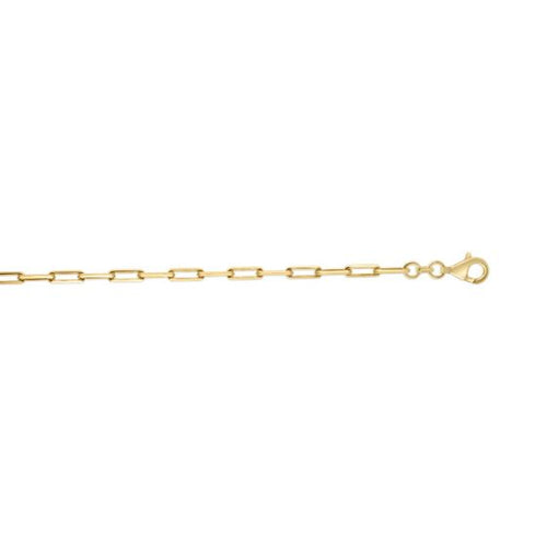 14K Plated Paperclip Chain Necklace, 1.8mm