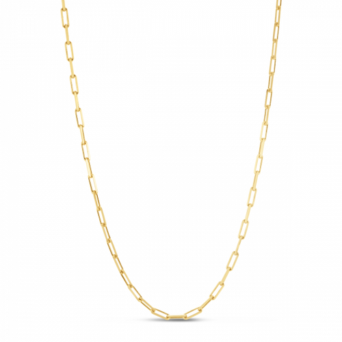 14K Plated Paperclip Chain Necklace, 1.8mm