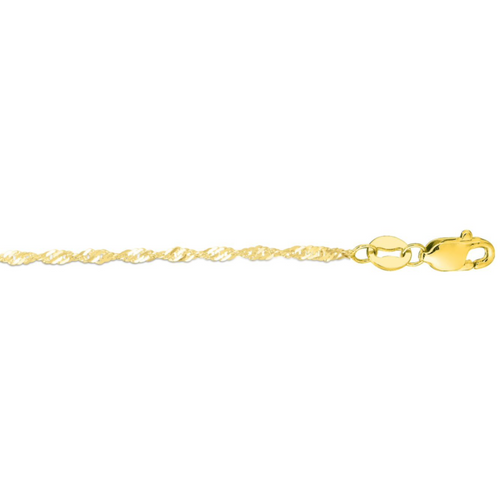 14K Singapore Chain, 1.3mm