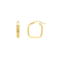 14K Square Tube Hoop Earrings