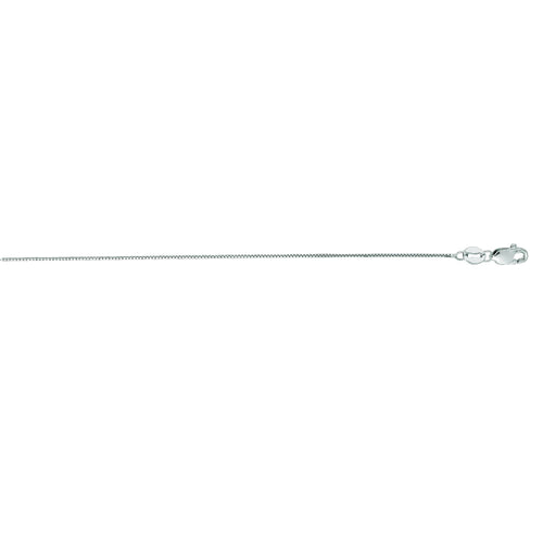 14K White Classic Box Chain, 0.60mm