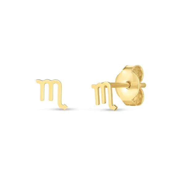 14K Zodiac Earrings