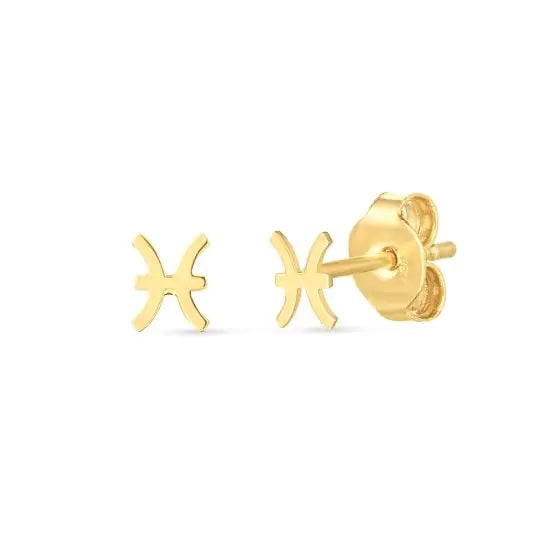 14K Zodiac Earrings