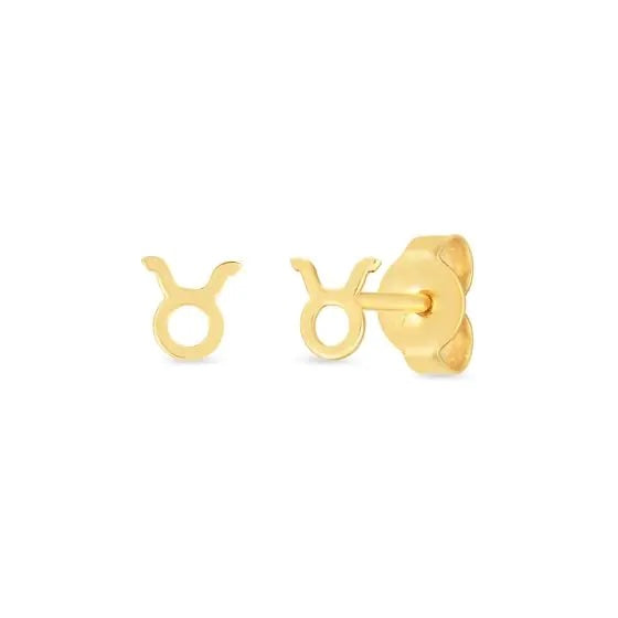 14K Zodiac Earrings