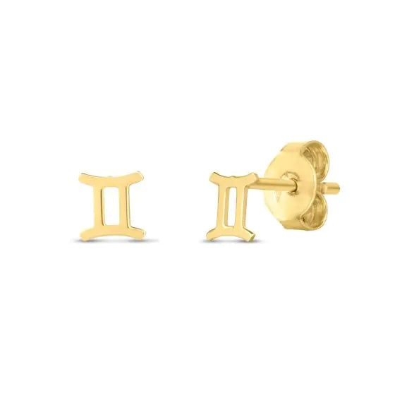 14K Zodiac Earrings