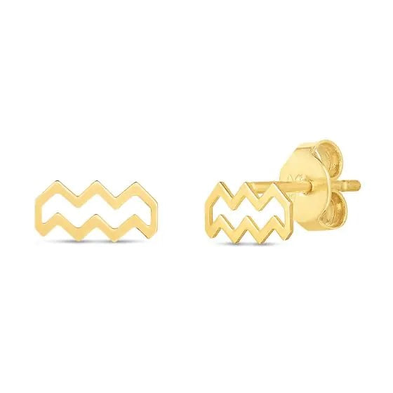 14K Zodiac Earrings