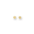 14k Gold Polished 3mm Ball Stud Earrings