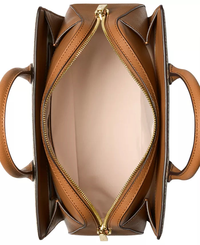 Michael Kors Laila Medium Satchel, Signature Brown