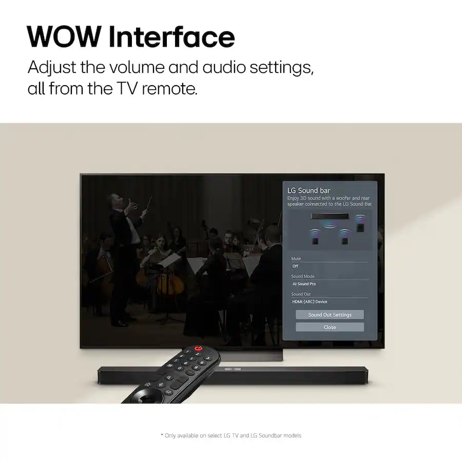 LG 5.1 Channel Home Theater Soundbar, Black