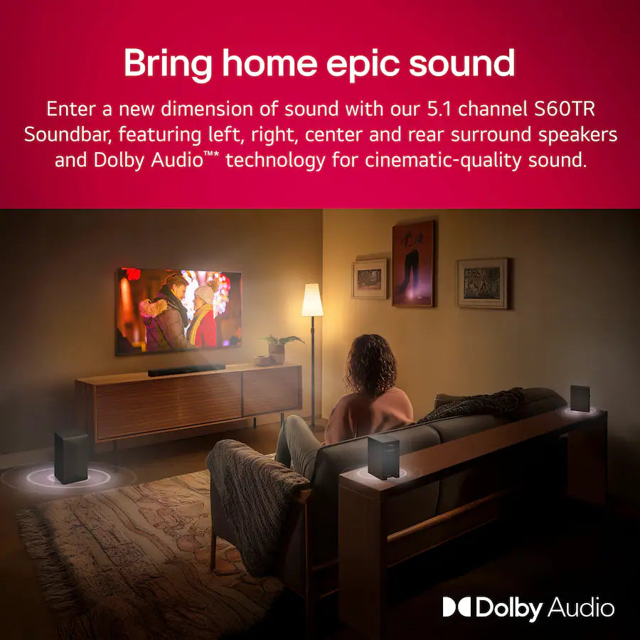 LG 5.1 Channel Home Theater Soundbar, Black