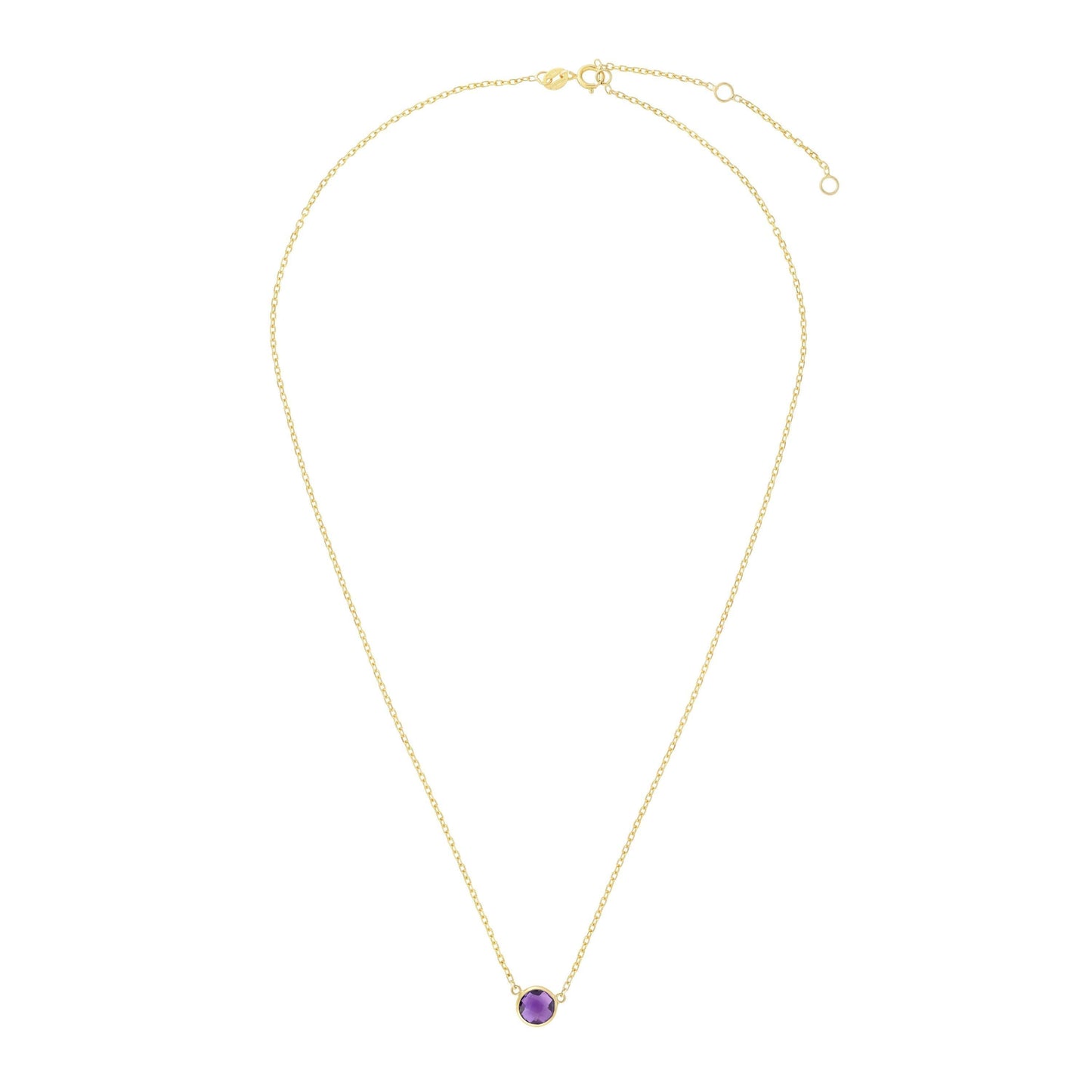 Amethyst Solitaire Necklace