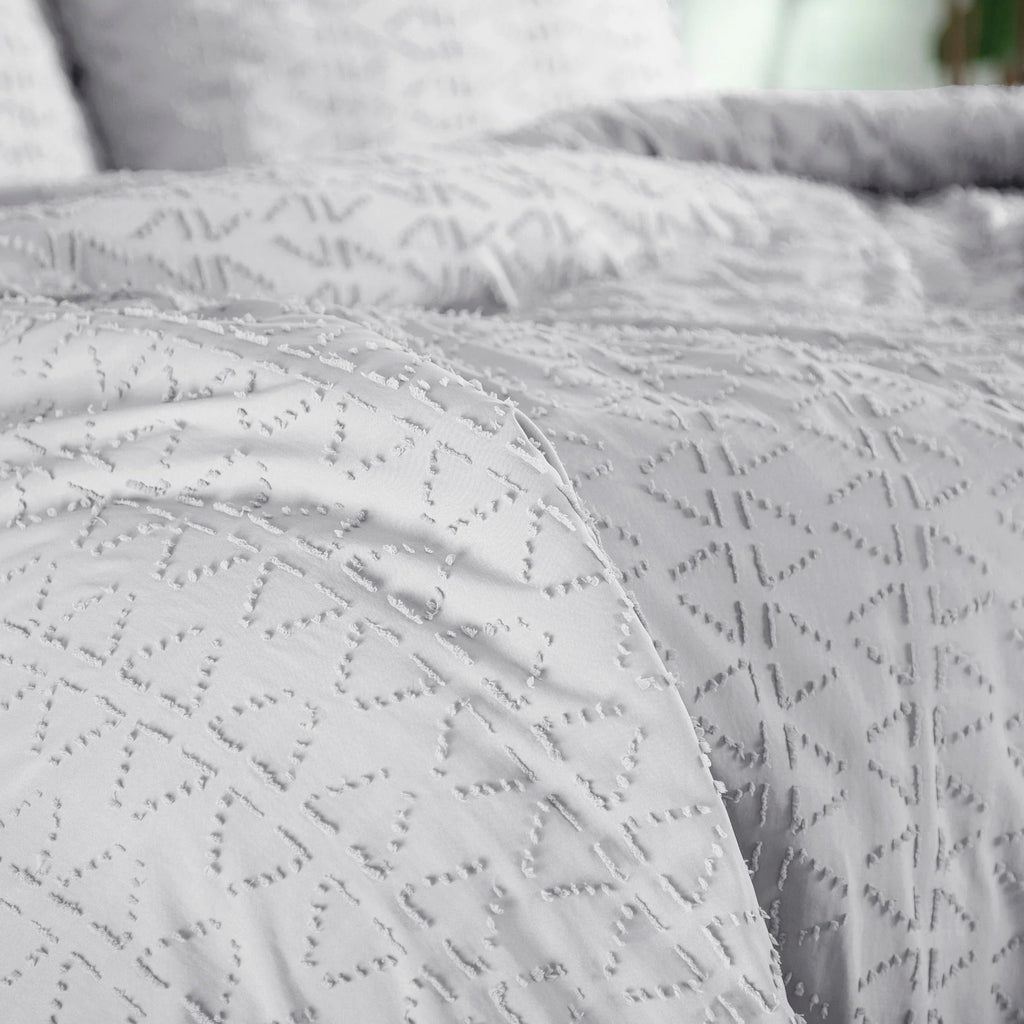 Bali Duvet Cover Set, Light Grey