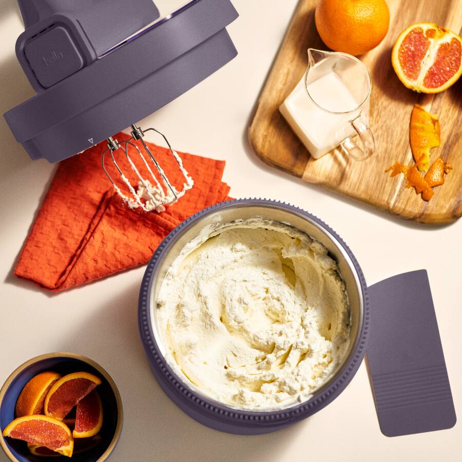 Bella 3.5 Quart Hand & Stand Mixer, Plum