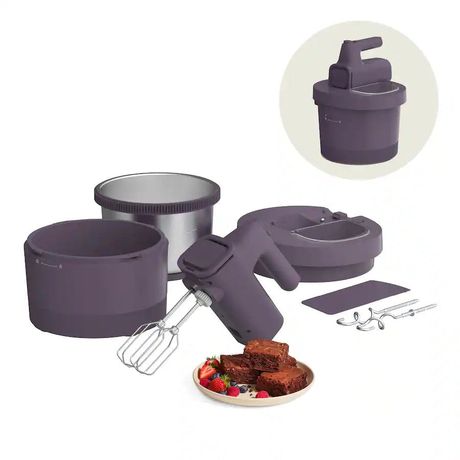Bella 3.5 Quart Hand & Stand Mixer, Plum