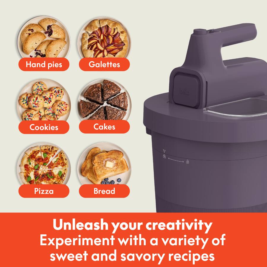 Bella 3.5 Quart Hand & Stand Mixer, Plum