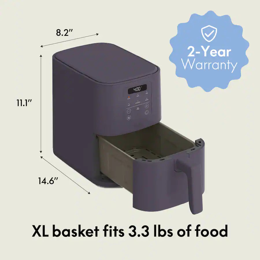 Bella 4 Quart Slim Air Fryer, Plum