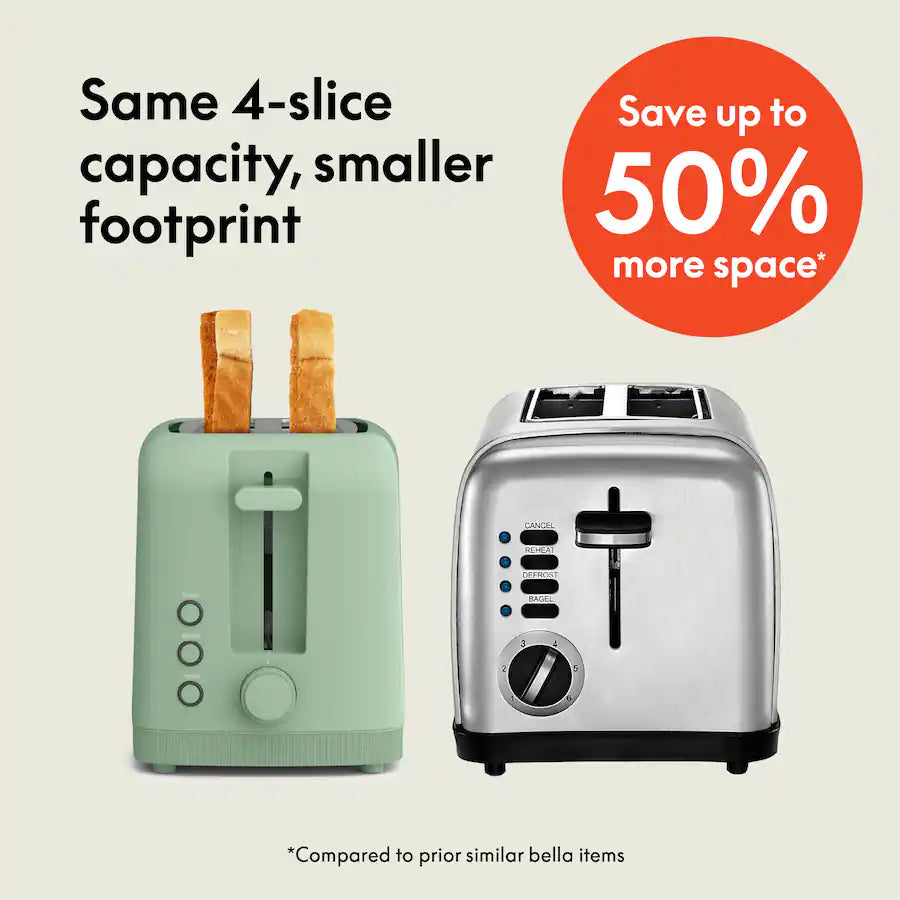 Bella 4 Slice Slim Toaster, Seaglass
