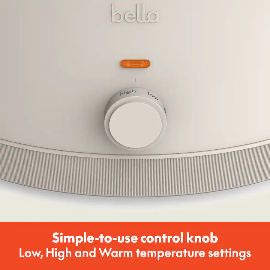 Bella 6 Quart Manual Slow Cooker, Oatmilk