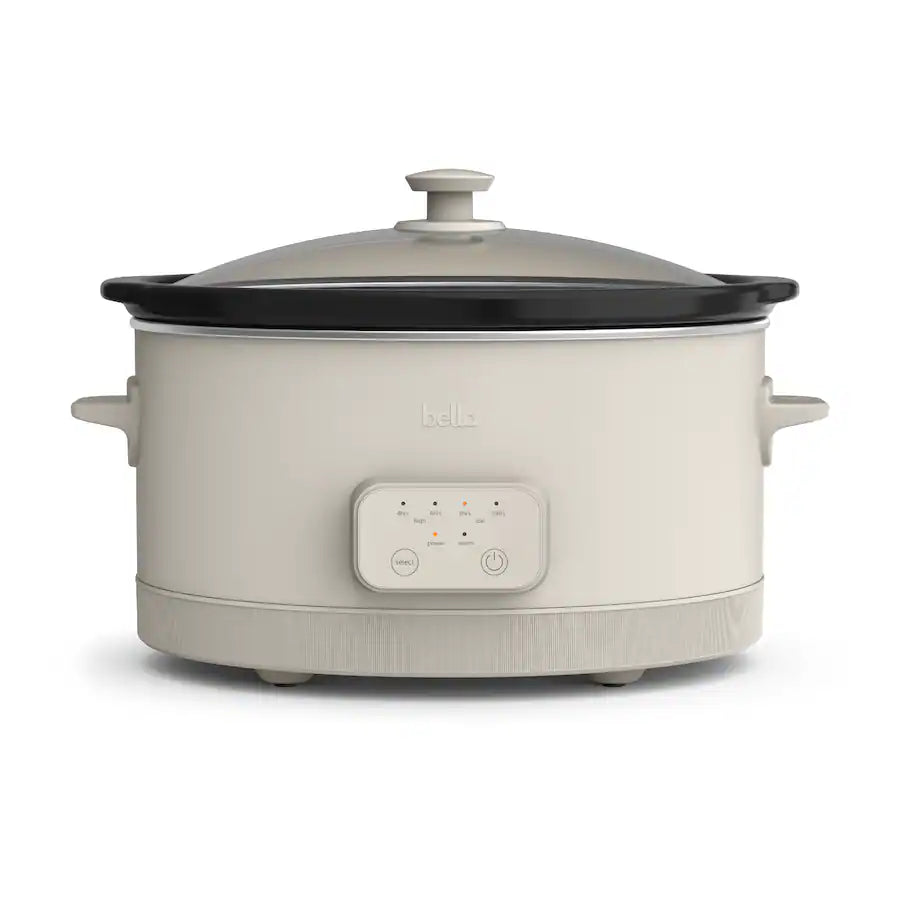 Bella 6 Quart Programmable Slow Cooker, Oatmilk