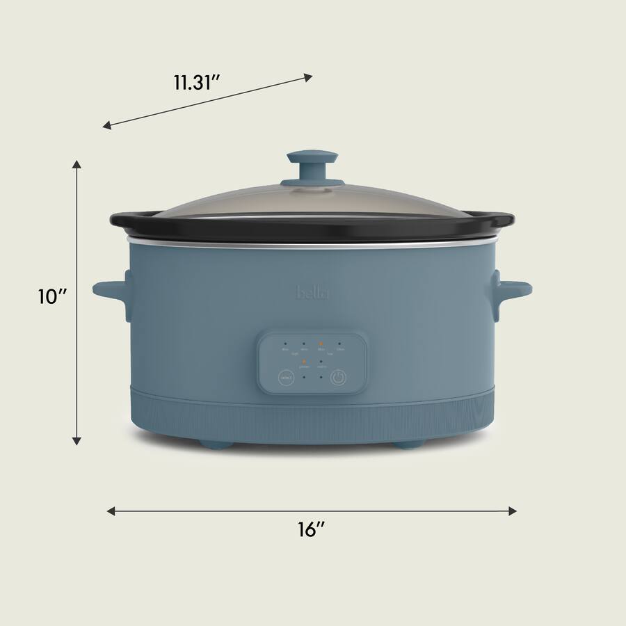 Bella 6 Quart Programmable Slow Cooker, Surf