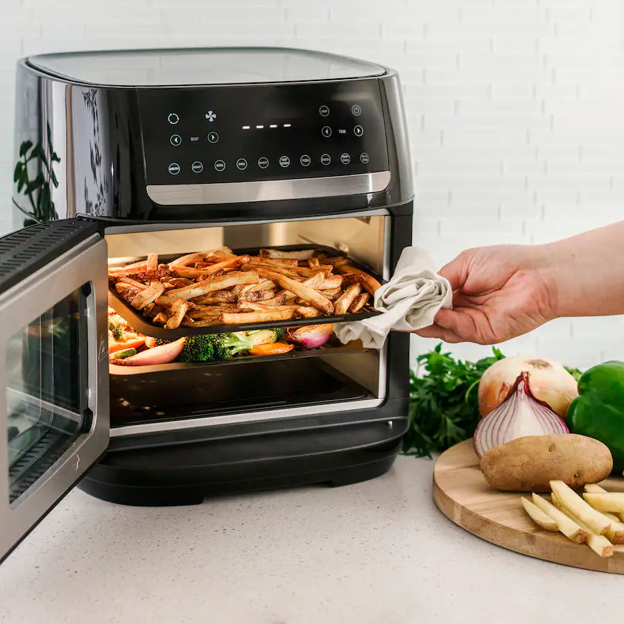 Bella PRO 12.6 Quart Touchscreen Multi Function Air Fryer / Toaster Oven, Stainless Steel