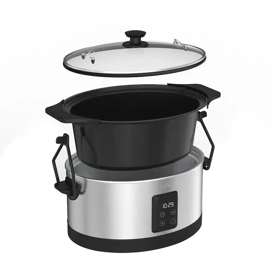 Bella PRO 7 Quart Programmable Slow Cooker with Searing Function, Stainless Steel