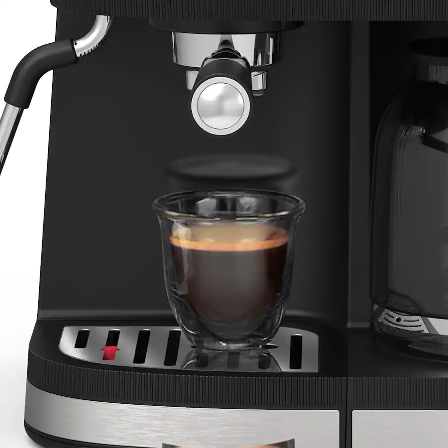Bella PRO Combo Espresso & Drip Coffee Maker, Stainless Steel