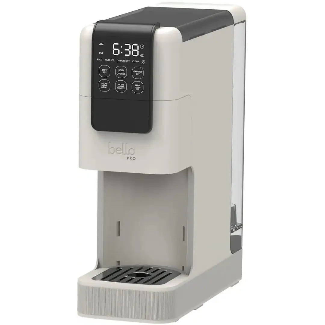 Bella PRO Perfect Grind Programmable Single Serve Coffee Maker, Oatmilk