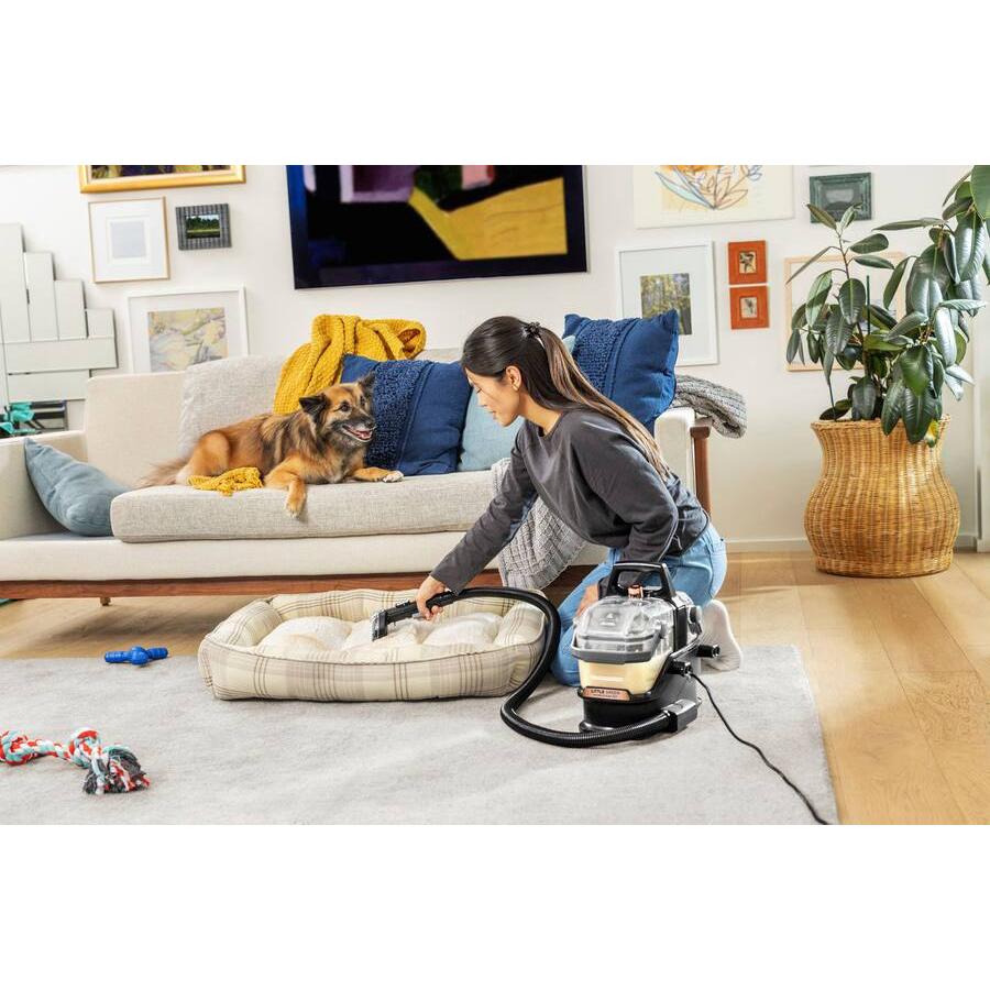 Bissell Little Green HydroSteam Pet Corded Portable Deep Cleaner, Titanium