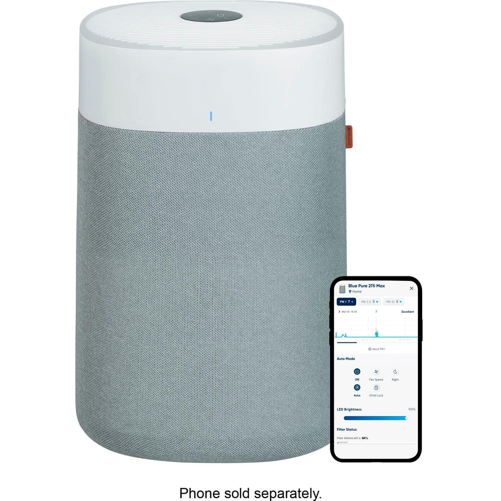 Blueair Blue Pure 211i Smart Extra Large Room Air Purifier, White / Gray