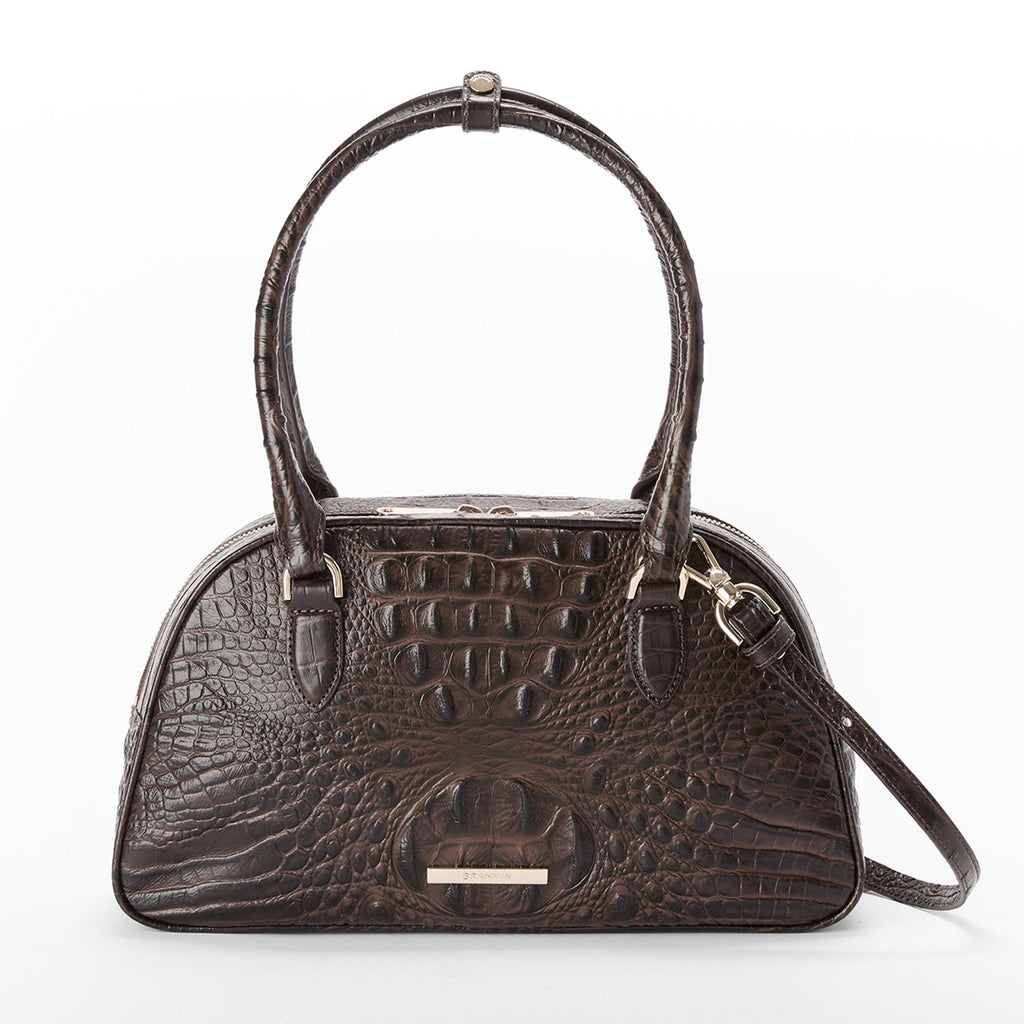 Brahmin Alden Road Collection Angie Satchel, Chocolate
