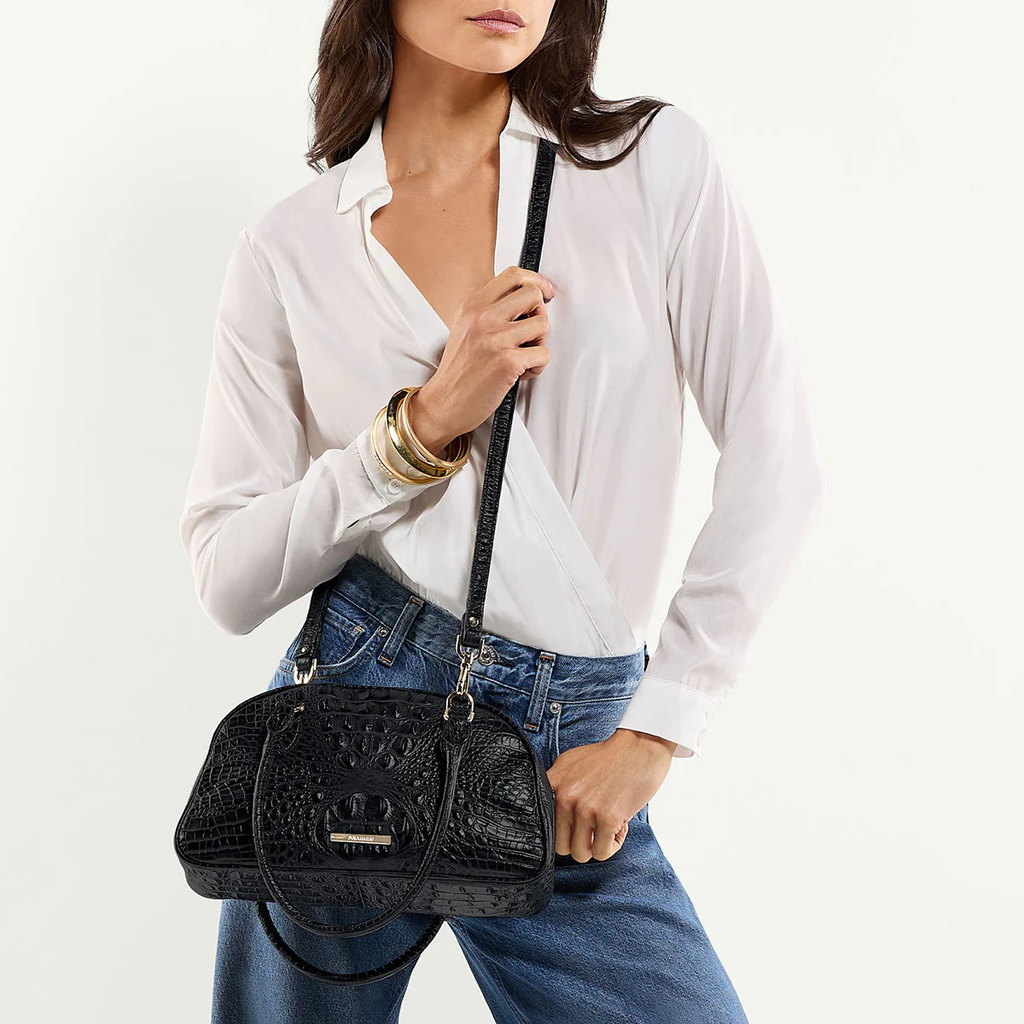 Brahmin Alden Road Collection Angie Satchel, Palm