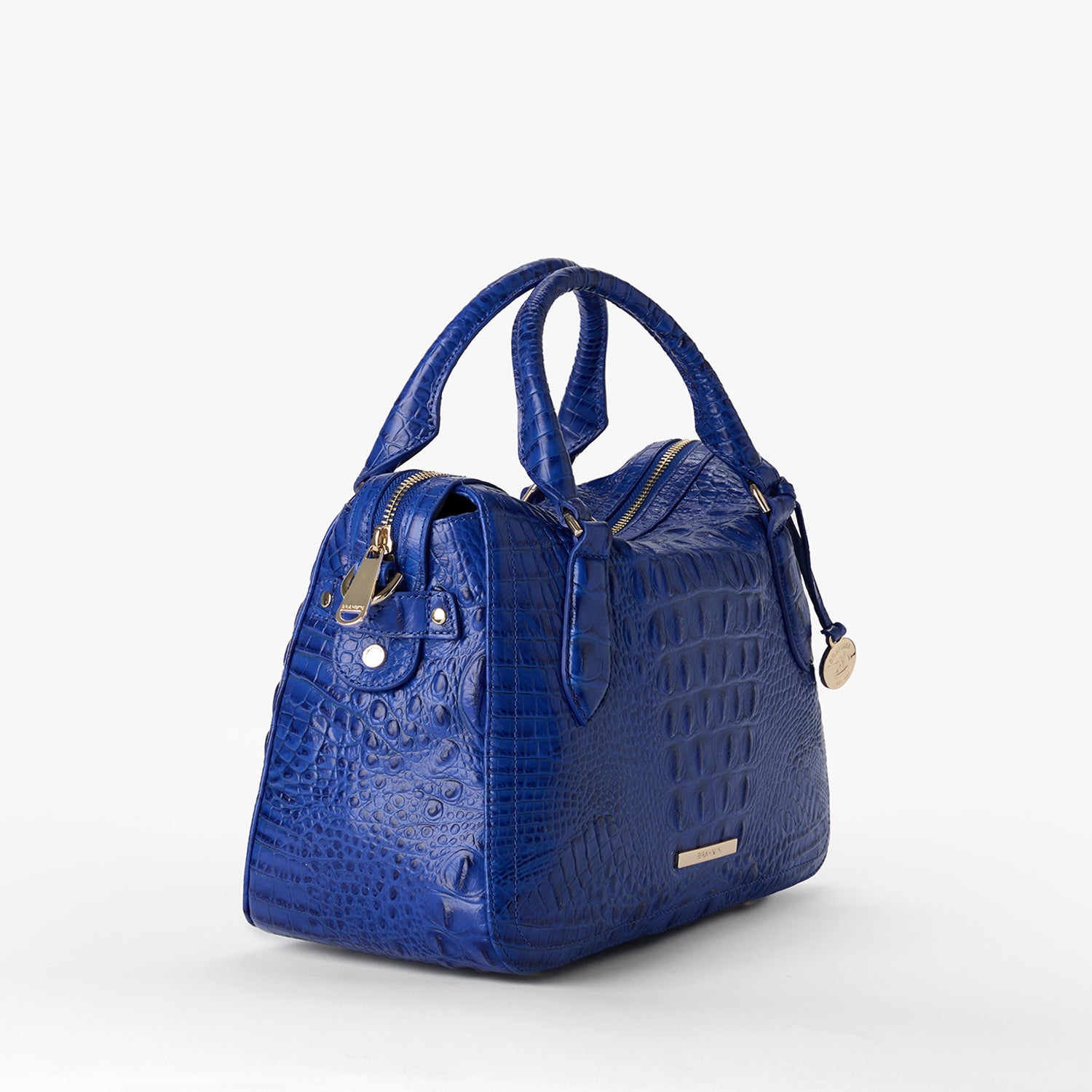 Brahmin Alden Road Collection Micaela Satchel, Blue Alden Road