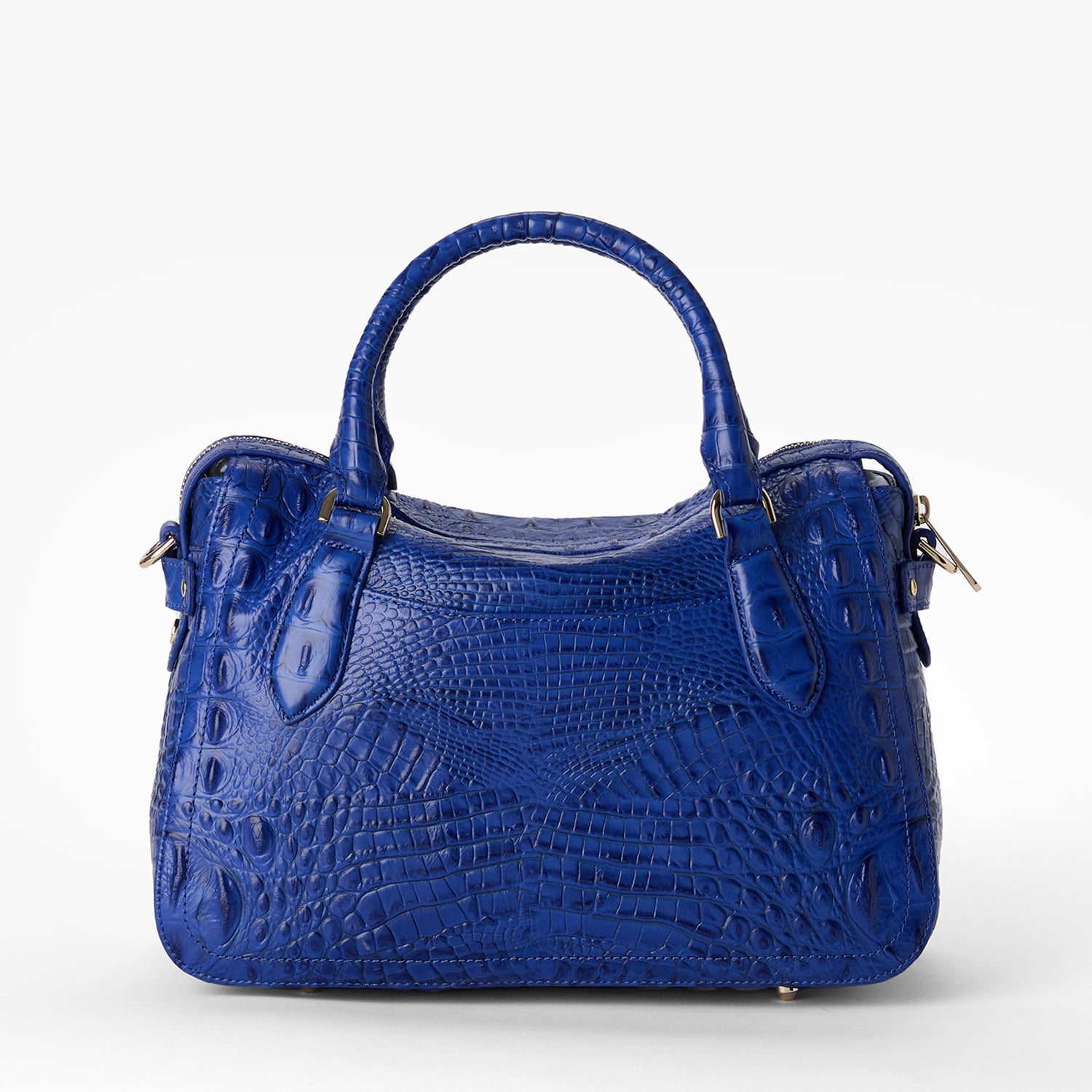 Brahmin Alden Road Collection Micaela Satchel, Blue Alden Road