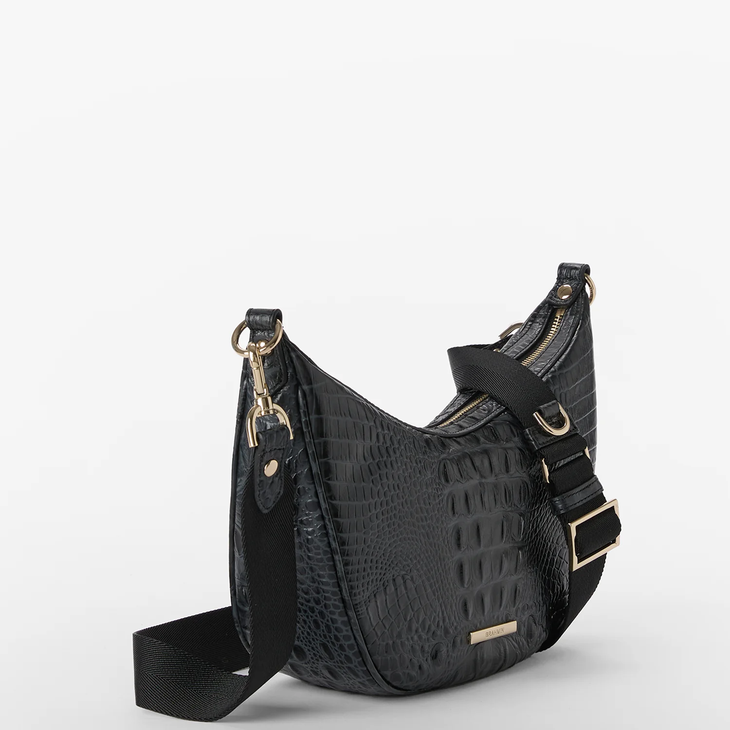 Brahmin Alden Road Collection Percy Crossbody, Black Alden Road