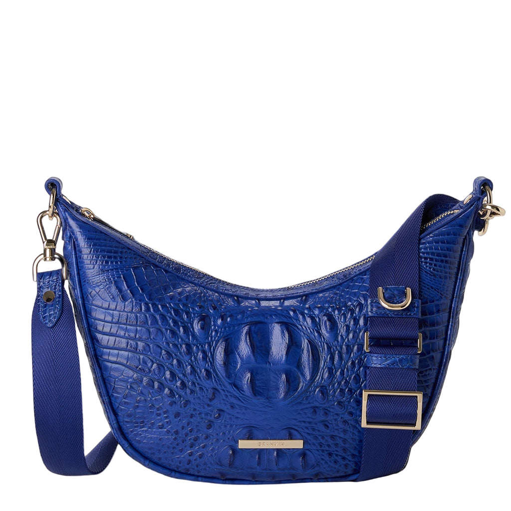 Brahmin Alden Road Collection Percy Crossbody, Blue Alden Road