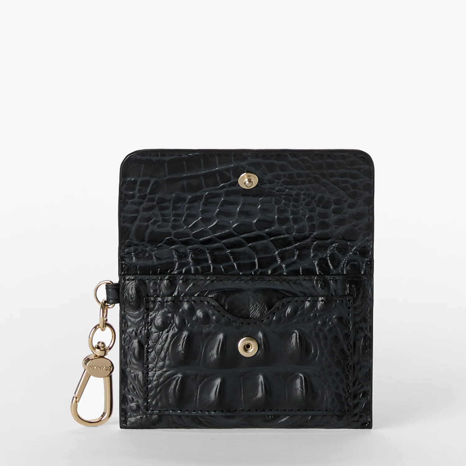Brahmin Alden Road Collection Ricki Clip on Wallet, Black Alden Road