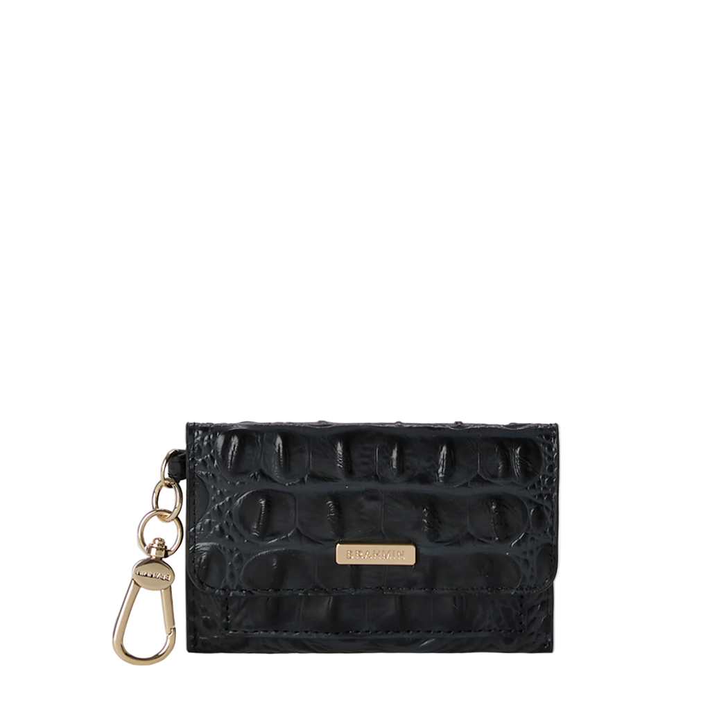 Brahmin Alden Road Collection Ricki Clip on Wallet, Black Alden Road