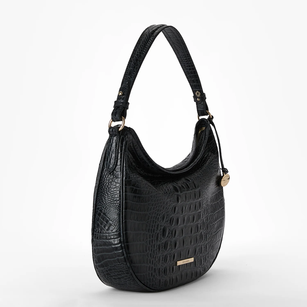 Brahmin Alden Road Collection Small Kathleen Shoulder Bag, Black Alden Road