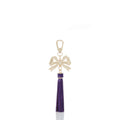 Brahmin Bowtie Charm Tassel, Royal Purple